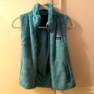 Teal fluffy Patagonia vest